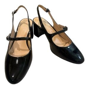 LOFT Black Patent Slingback Mary Jane Heels Size 7